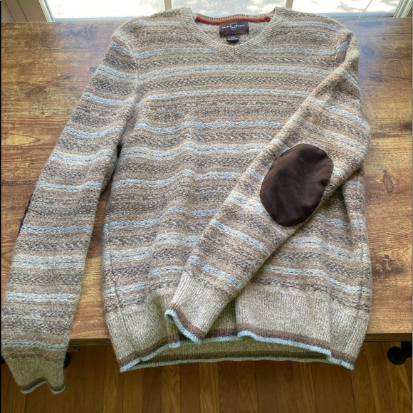 Black Brown 1826 Other - Black & Brown V-neck Wool Sweater